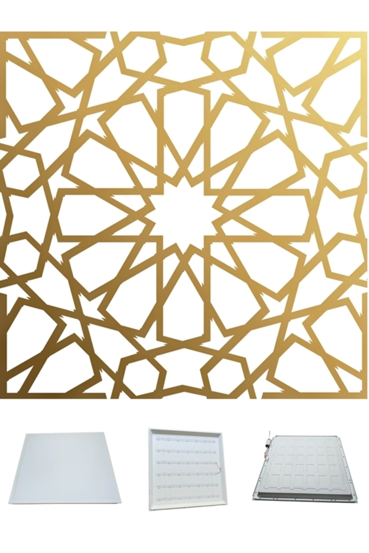 Selçuklu Desen Led Panel-asma Tavan-60cmx60cm-sıva Altı-54w-6500 K- Led Panel Armatür-asma Tavan