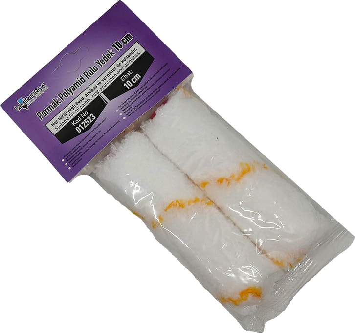 İZMİR FIRÇA Izmir Fırça Eksport Parmak Rulo Yedek Başlığı 10CM 2'li Paket