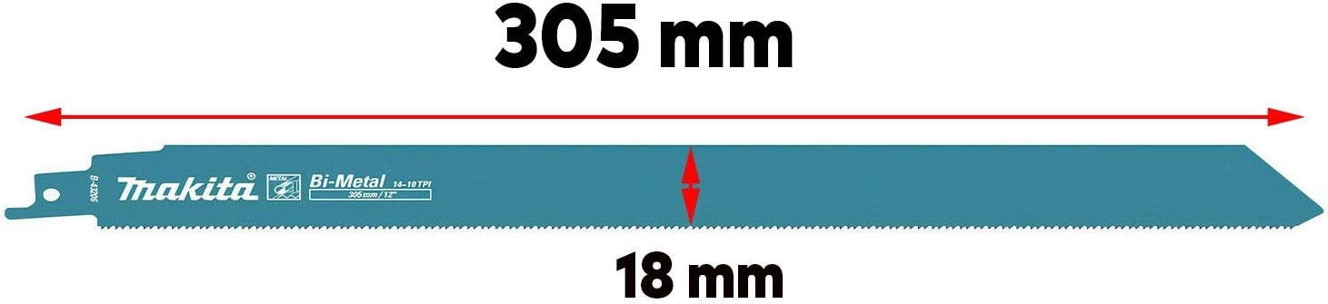 MAKİTA Boru Profil Dekupaj Testere Bıçağı - Metal Kılıç 305 mm B-43228 5 Adet
