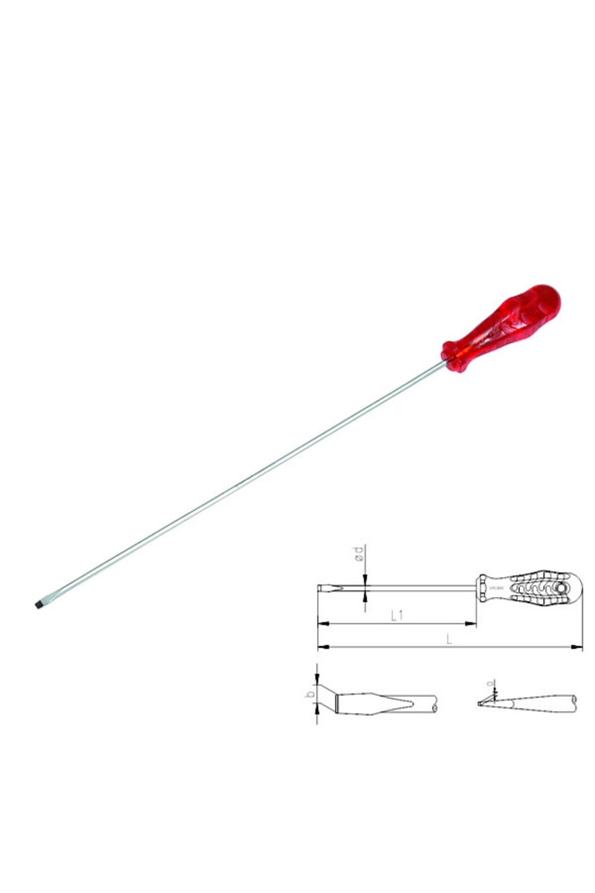 Kraft Süngülü Düz Tornavida 5x350mm