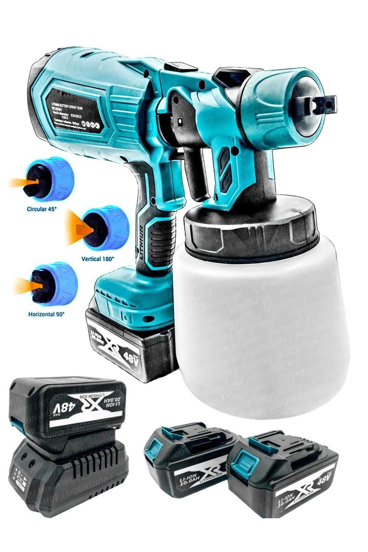 48V Çift Akülü Boya Tabancası Püskürtme Ilaçlama Makinası Vernik Ve Her Türlü Püskürtme...