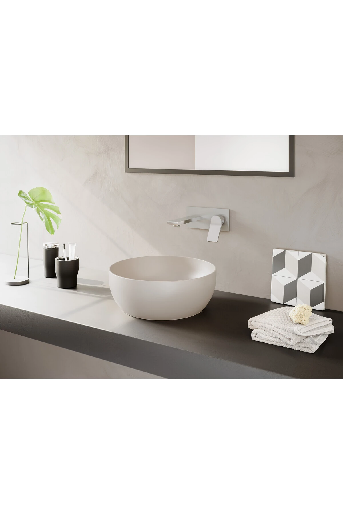 Memoria A42345 Ankastre Lavabo Bataryası, Sıva Üstü, Krom