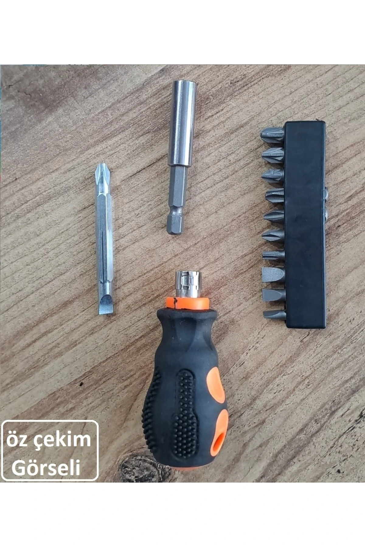 Tombul Kısa Tornavida Seti 13 Parçalı Bits Uzatma Seti 1/4 Hex Yıldız Düz