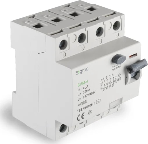 SHM4040030-SHM 4p 30MA 40A 6ka Kaçak Akım Koruma Şalteri (Kaçak Akım Rlesi)