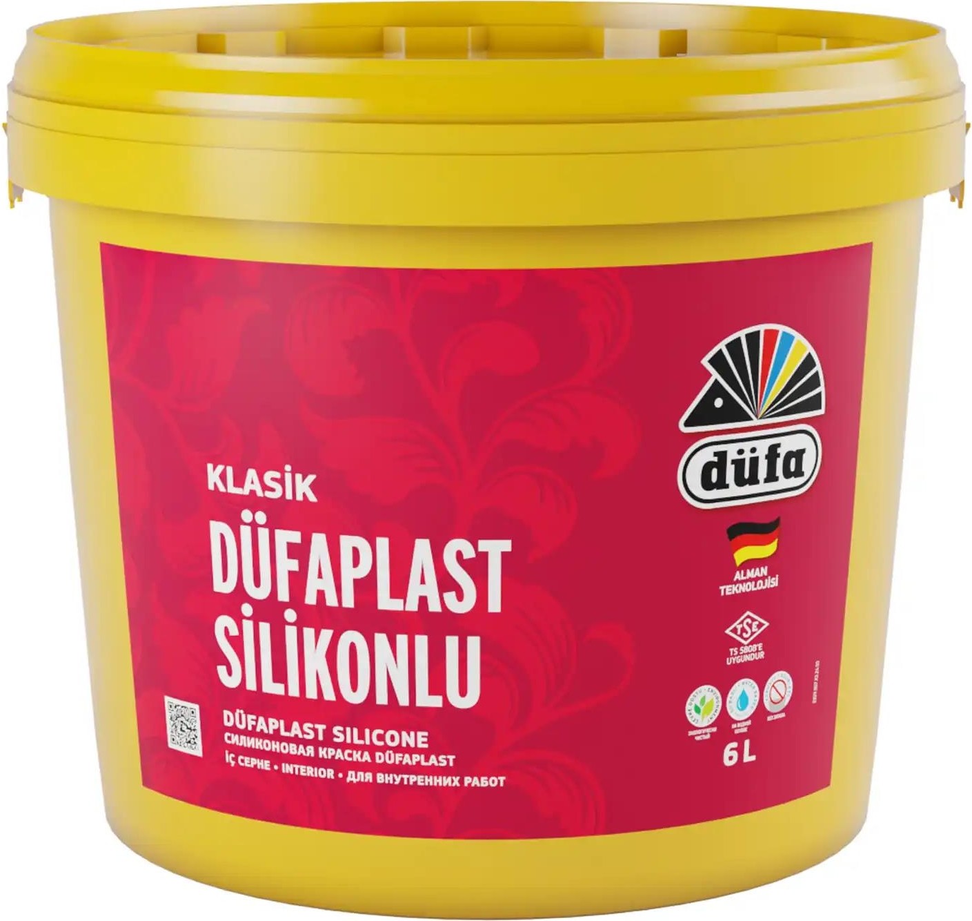 Klasik plast Silikonlu İç Cephe Duvar Boyası 1001 Beyaz 6 l