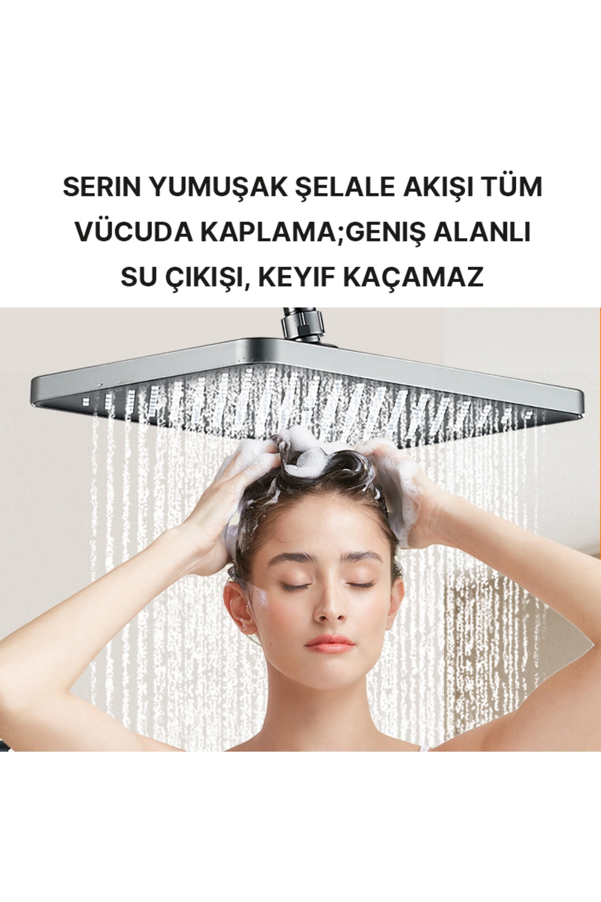 Piano 5 Fonksiyonlu Kendinden Banyo Bataryalı Dijital Akıllı Robot Duş Seti Tepe Duş Seti