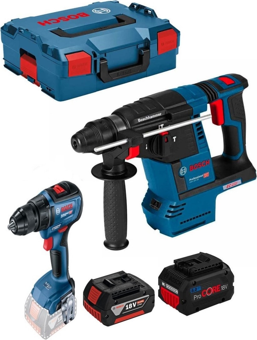 BOSCH Gbh 18V-26 Gsr 18V-50 1x4.0 1x8.0 Ah L-Boxx Set - 06119090L6