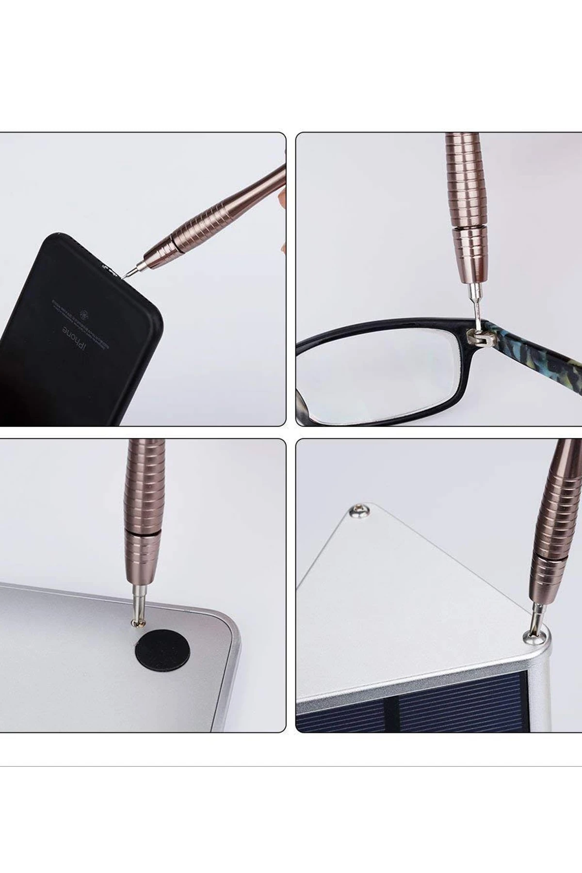 25 Parça Deri Cüzdanlı Tornavida Set Elektronik Saat Bilgisayar Tamir Tornavidası Seti