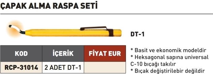 Cp Gratex Çapak Alma Raspa Seti Dt-1 RCP-31014