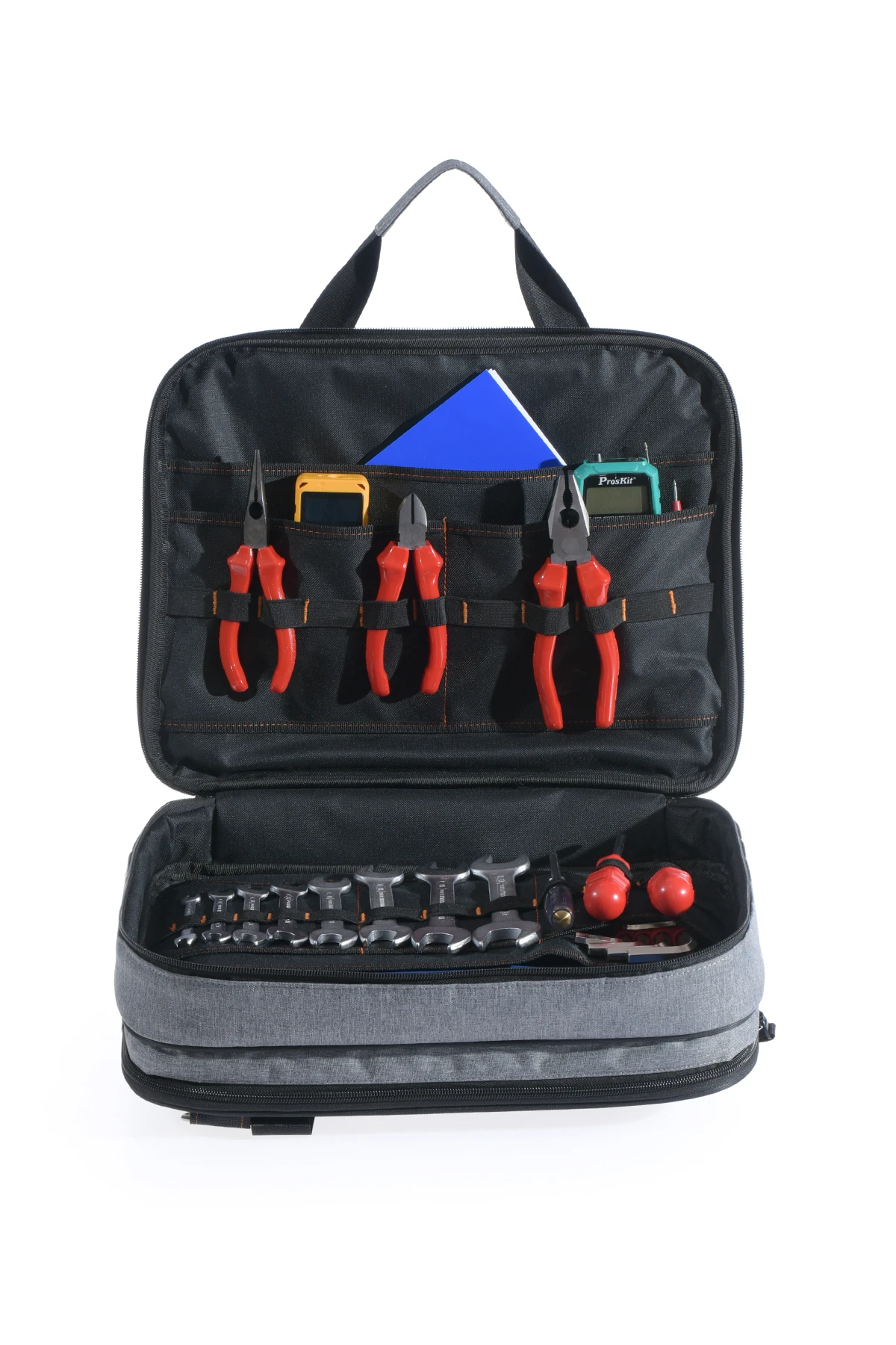 Teknisyen Bilgisayar ve Takım Çantası - 36 Bölmeli, Suya Dayanıklı, Elde ve Omuzda Taşıma