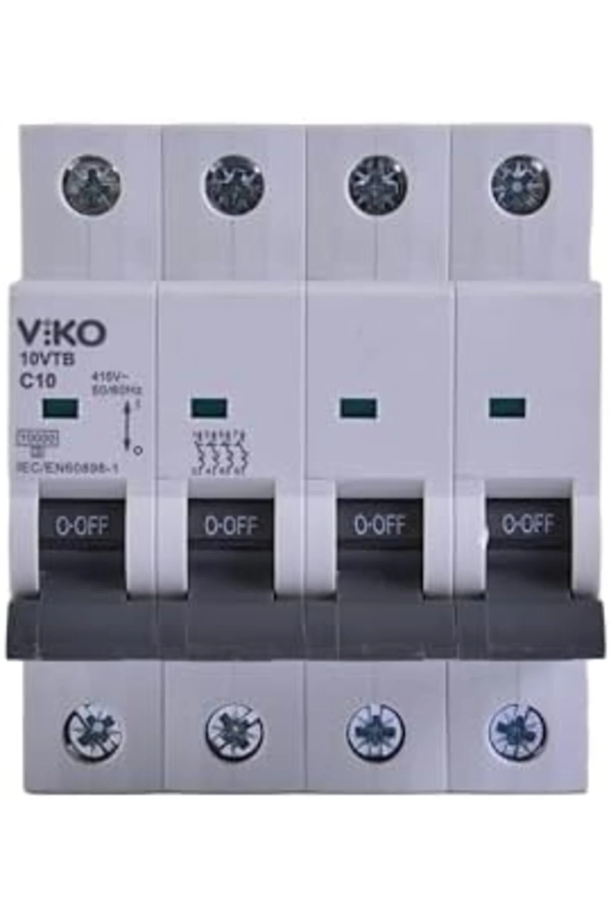 flashtrend 10VTB-4C10 Otomatik Sigorta 10kA C Tipi 4 Kutup 10A modacatch 224120