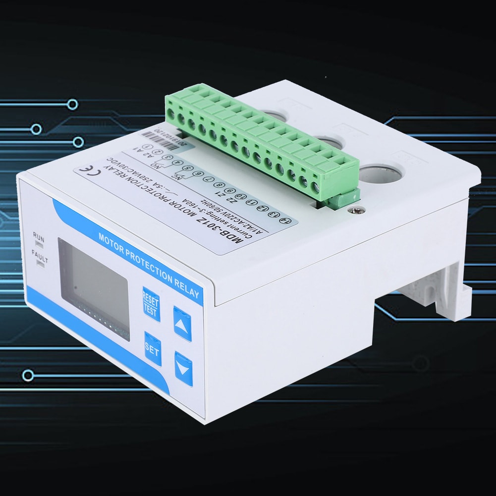 AC220V 3-160A Entegre Motor Koruyucu 3 Faz Dijital Aşırı Akım Faz Arızası Aşırı Yük Koruması (Yurt Dışından)