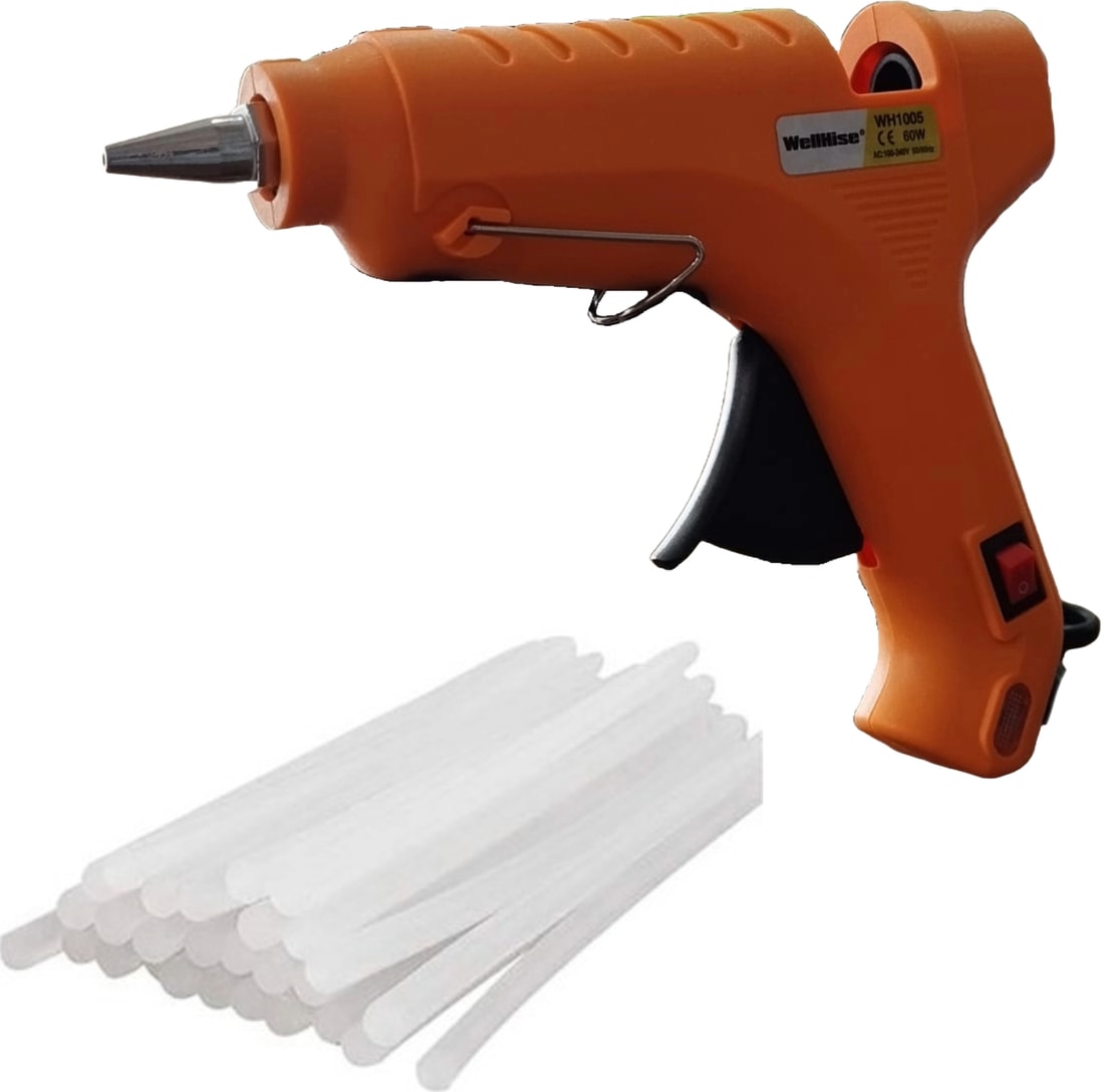 WH1005 60 Watt Sıcak Mum Silikon Tabancası ve 10 Adet Silikon