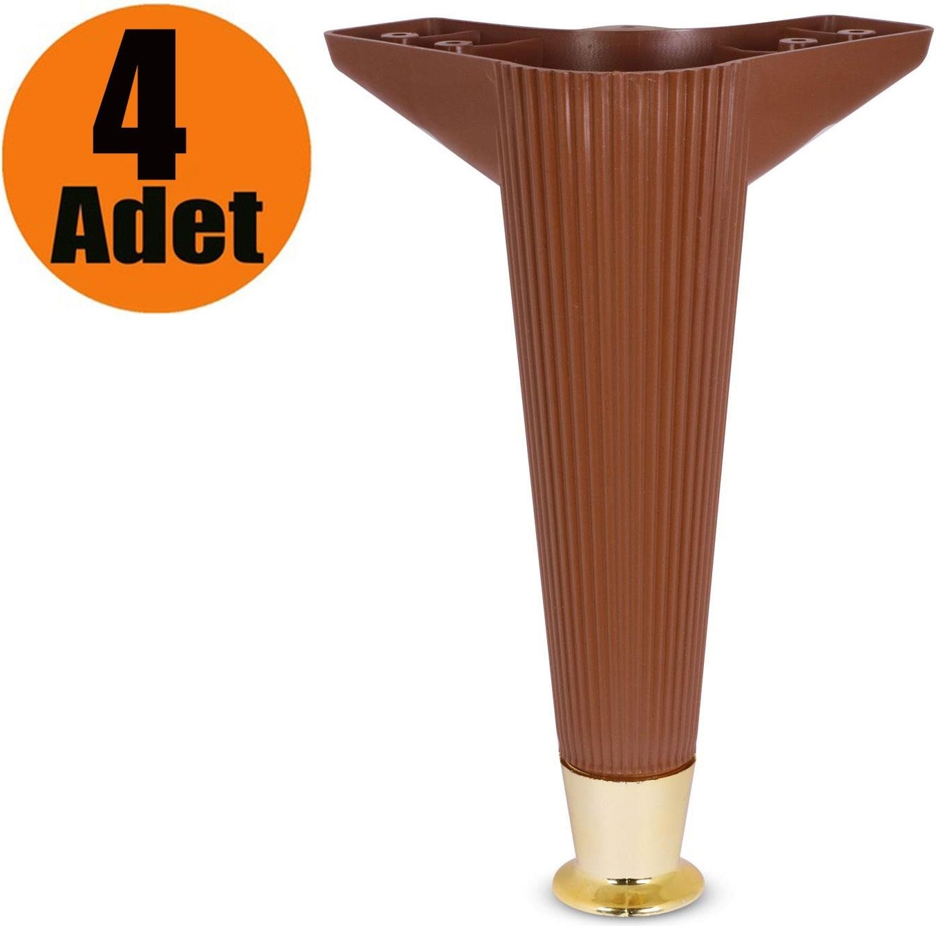Mobilya Kanepe Koltuk Sehpa Ayağı 22 cm Kahverengi Ayak (4 Adet)
