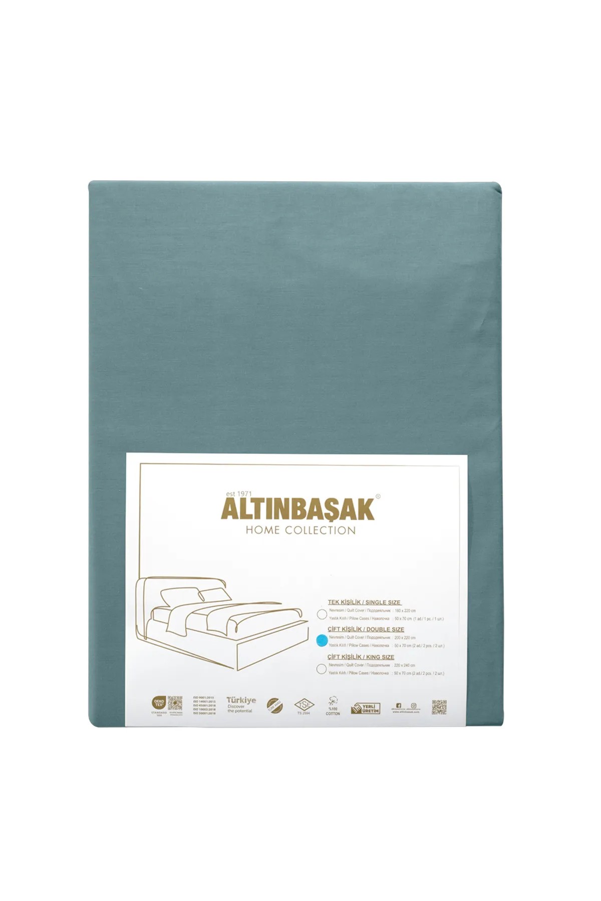 Freesia Çift Kişilik Ranforce Nevresim Seti Mint (3 Parça) Çift Kişilik Nevresim Seti