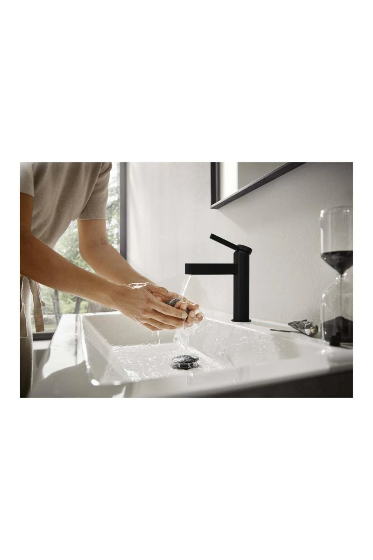 Finoris Lavabo Bataryası 110 Sifon Kumandalı Satin Siyah 76020670