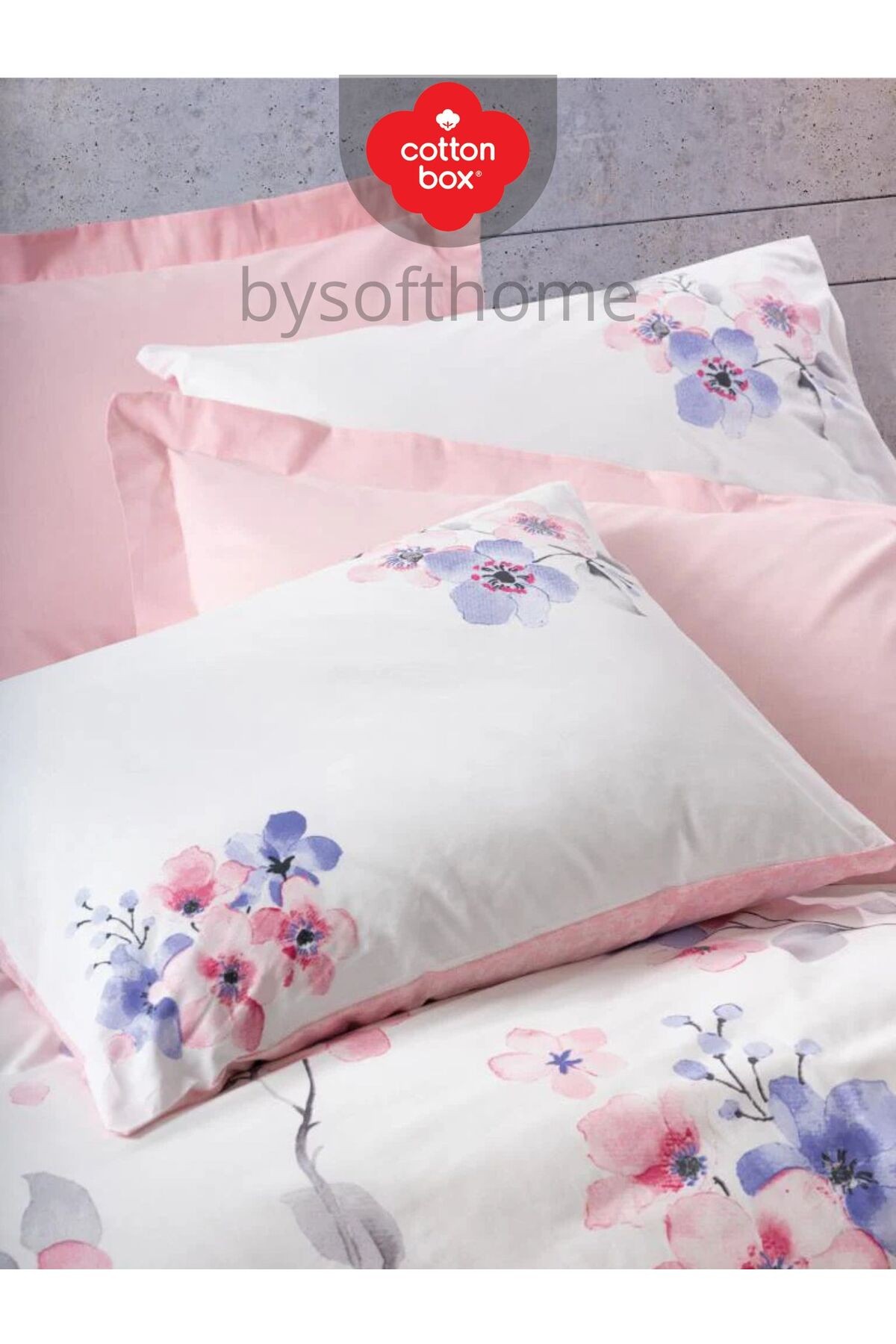 Jayda pembe Modeline Ranforce Çift Kişilik Nevresim Takımı %100 Pamuk