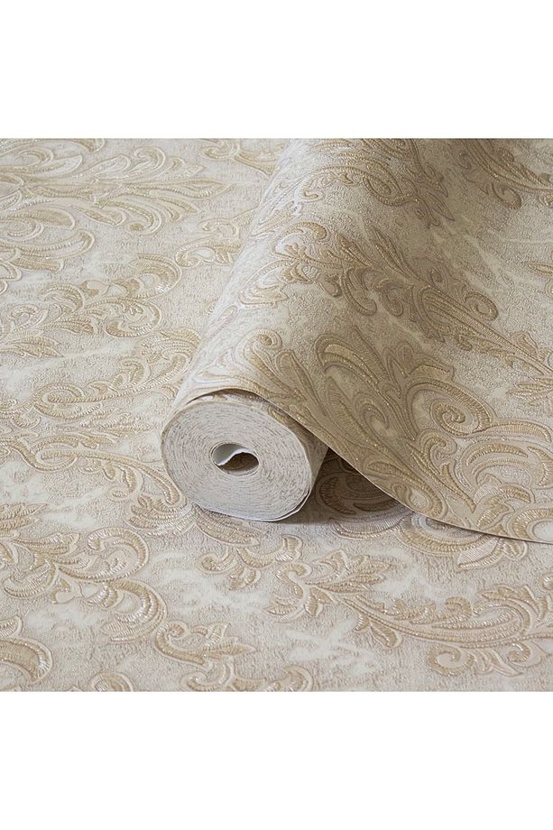 Dante Seri Zengin Damask Desenli Duvar Kağıtı 1405-3: Krem