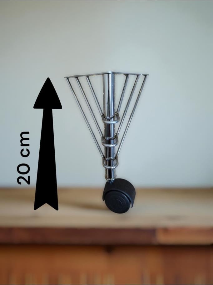 Tekerlekli Sehpa Masa Ayağı,akıllı Sehpa Ayağı, Sihirli Sehpa Ayağı Siyah 4 Adet 360 Derece 20 cm