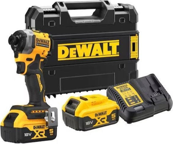 DEWALT DCF850P2T 18V 5.0AH Li-Ion Kömürsüz Çift Akülü Darbeli Tornavida