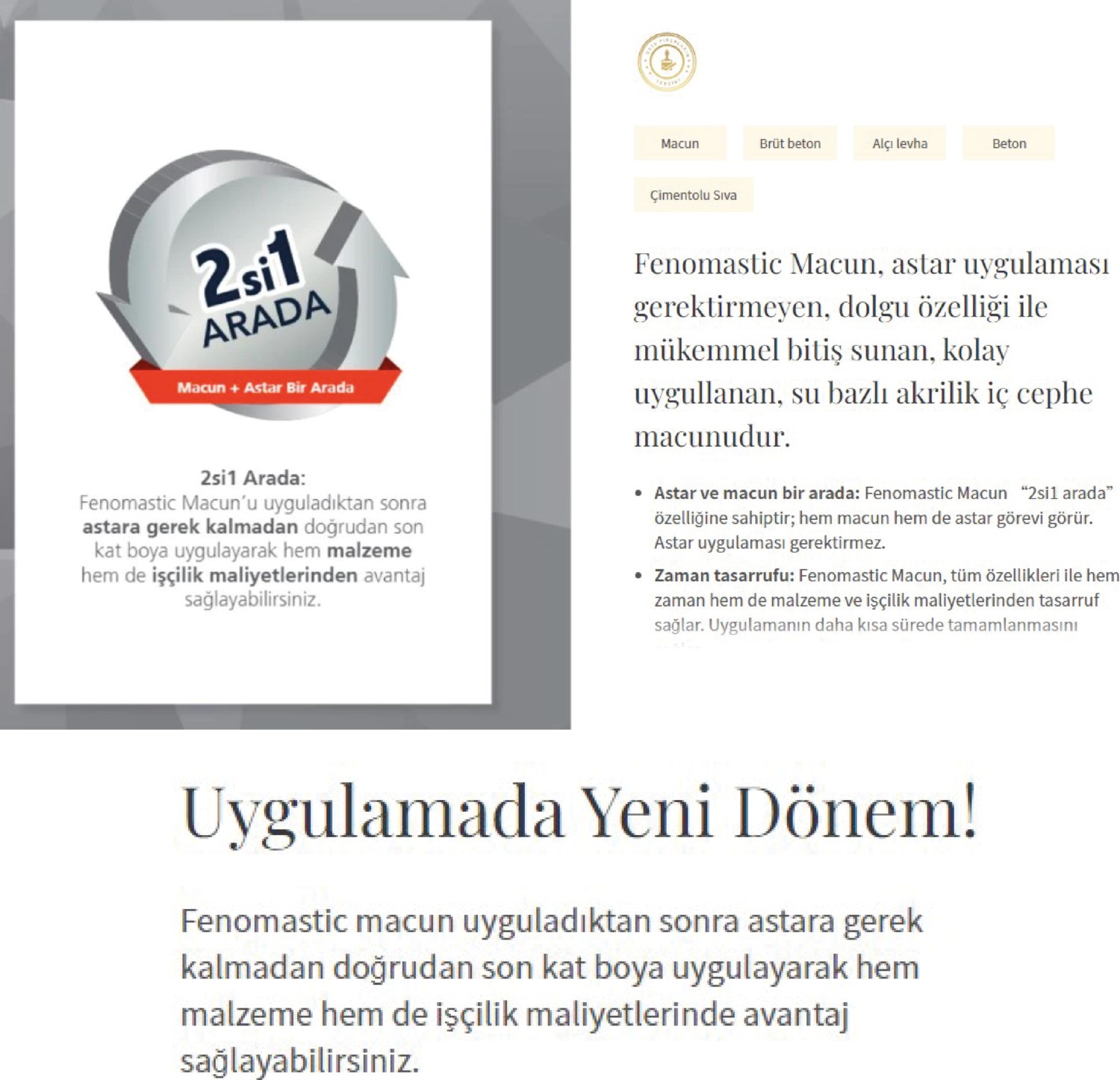 Fenomastik Macun 4kg/kova