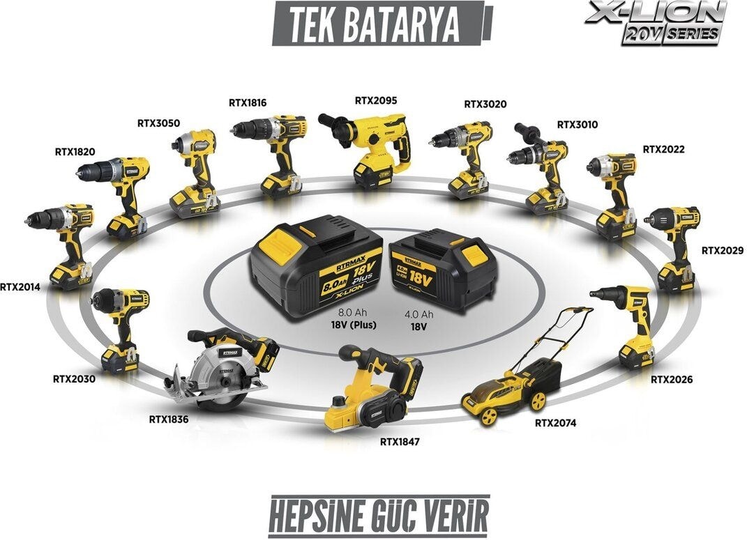 Şarjlı Darbeli Matkap 50 Nm, Akü Hariç, Hafif ve Güçlü, Kullanışlı Tasarım