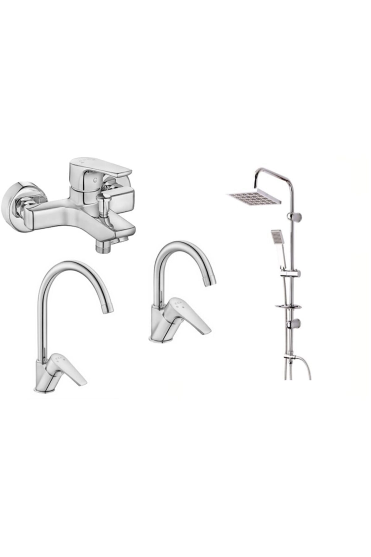 Niobe Banyo +kuğu Lavabo + Evye Bataryası + Tema Tepe Duş Seti