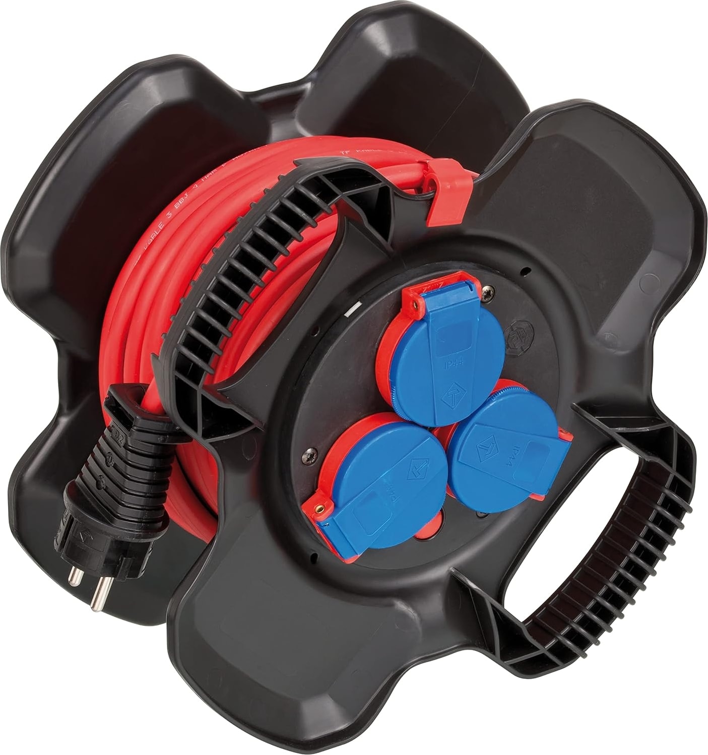 Menashop Metrashop Kauçuk Kablo Makarası X-Gum IP44 / Kauçuk Şantiye Için Kablo Makarası (10 M, Dış Mekanda Sürekli Kullanım, Özel Kauçuk Karışımı, Almanya'da Üretilmiştir)