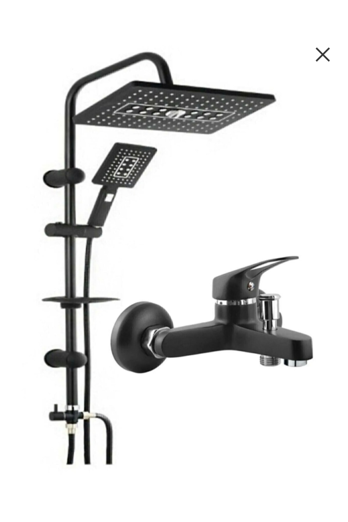 Ralken Armatür Lüx Siyah Tepe Primelux Robot Duş Seti | Modern Ve Şık Tasarım