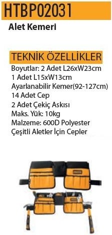 Ingco Cepli Alet Kemeri 14 Gözlü Ayarlı Kemerli HTBP02031