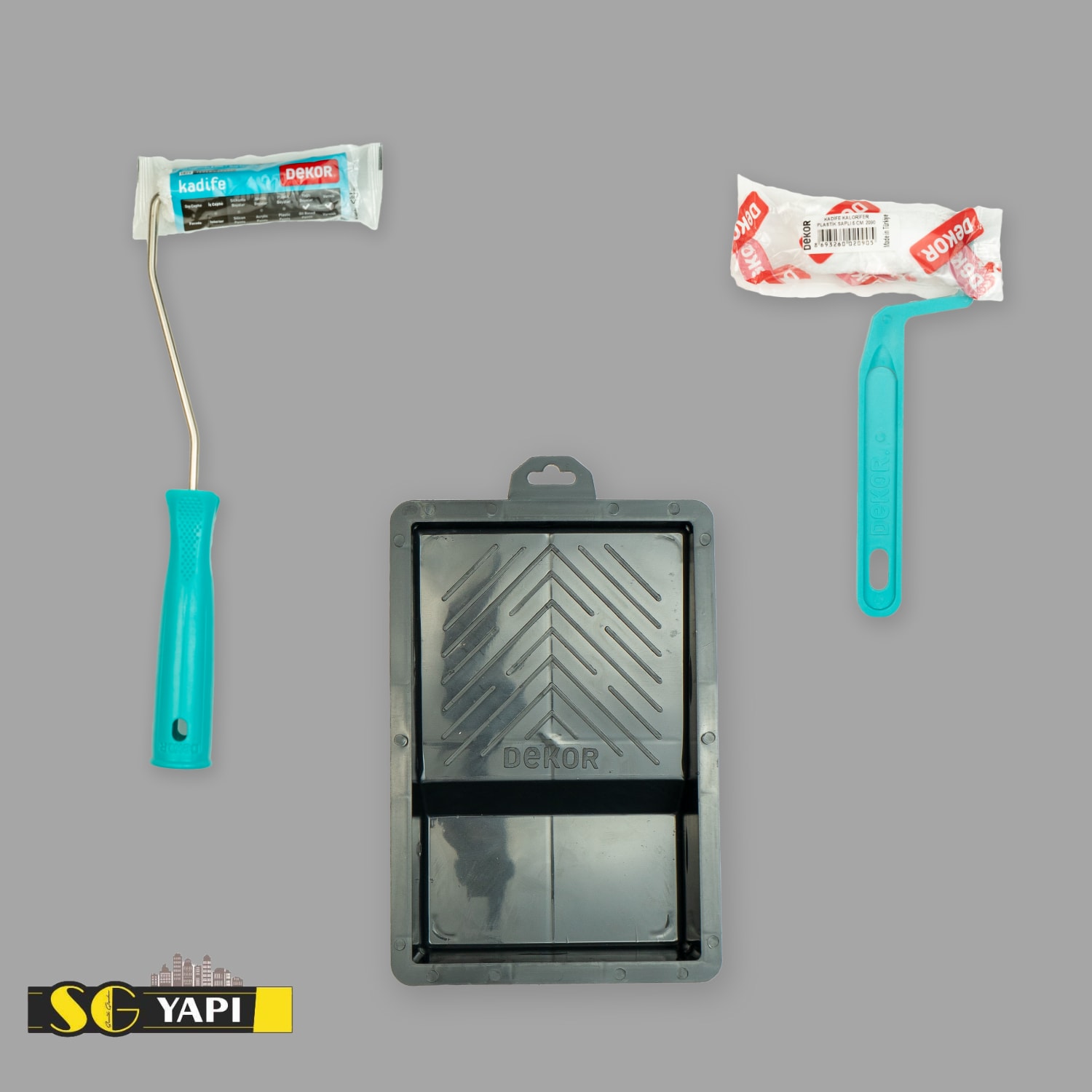 DEKOR Hobi Boyacı Kabı+Kadife Rulo 10 Cm+5 cm