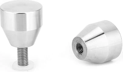 Duş Kapısı Topuzları - Tek Delikli Kapı Kolu 304 Paslanmaz Çelik Cam Kapı Kolu Yuvarlak Çekmece Kulpları Cam Çekmece Topuzları Kapı Çekme Kolu