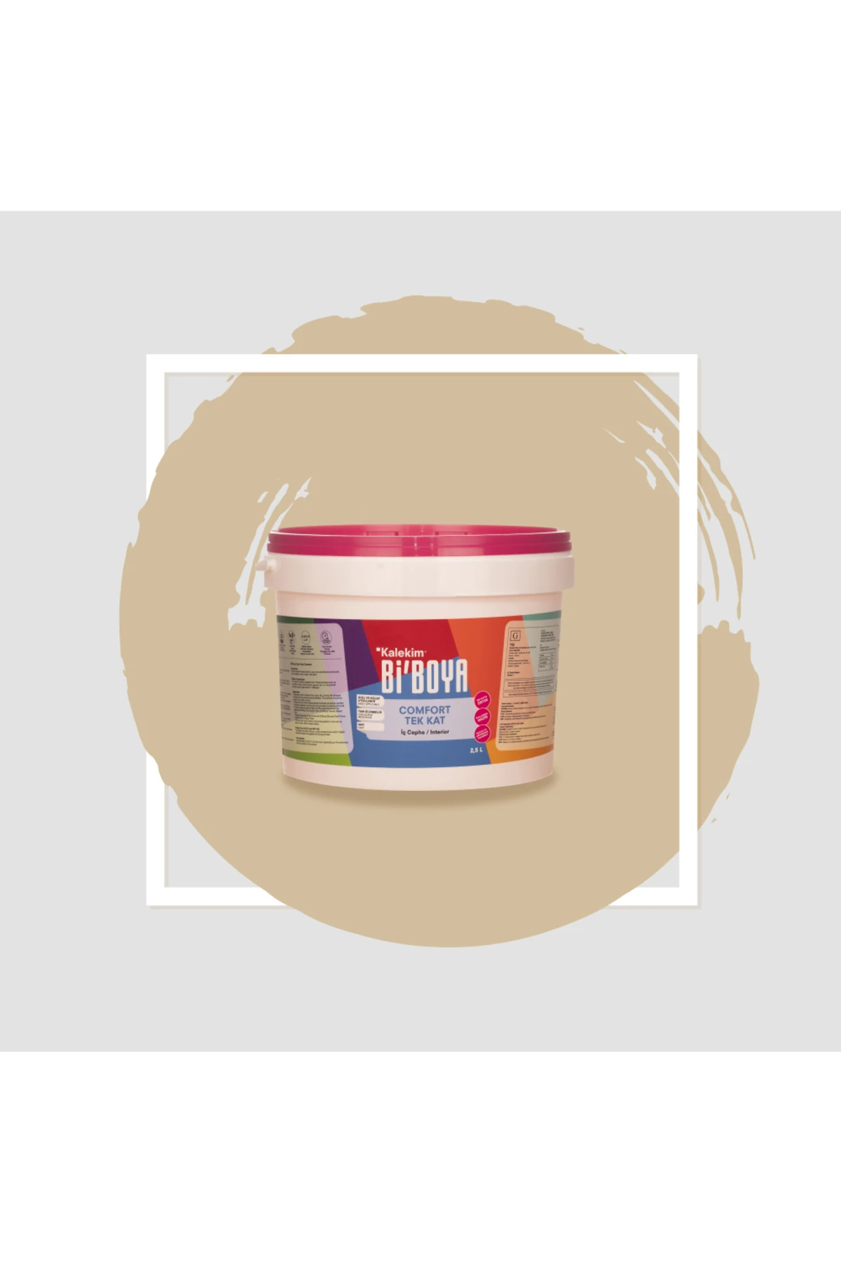 Tek Katta Örten Boya 2.5 Lt Ekru