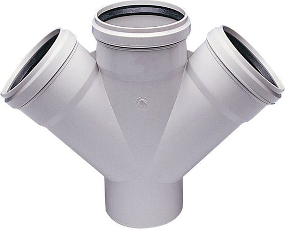 Pvc Atık Su Borusu Çift Çatal 45˚ 50X50MM