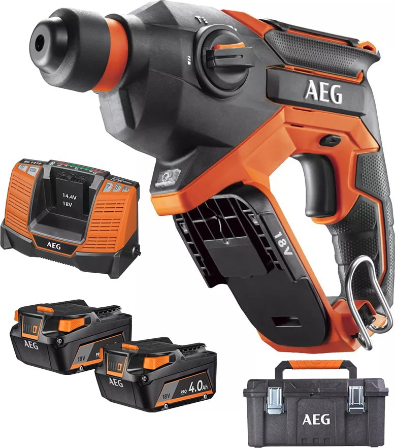 AEG  Bbh 18C LI-402C 18V Çift Akülü Kırıcı Delici (2X4.0AH Akü + Hızlı Şarj Cihazı + Hardox Taşıma Çantası)