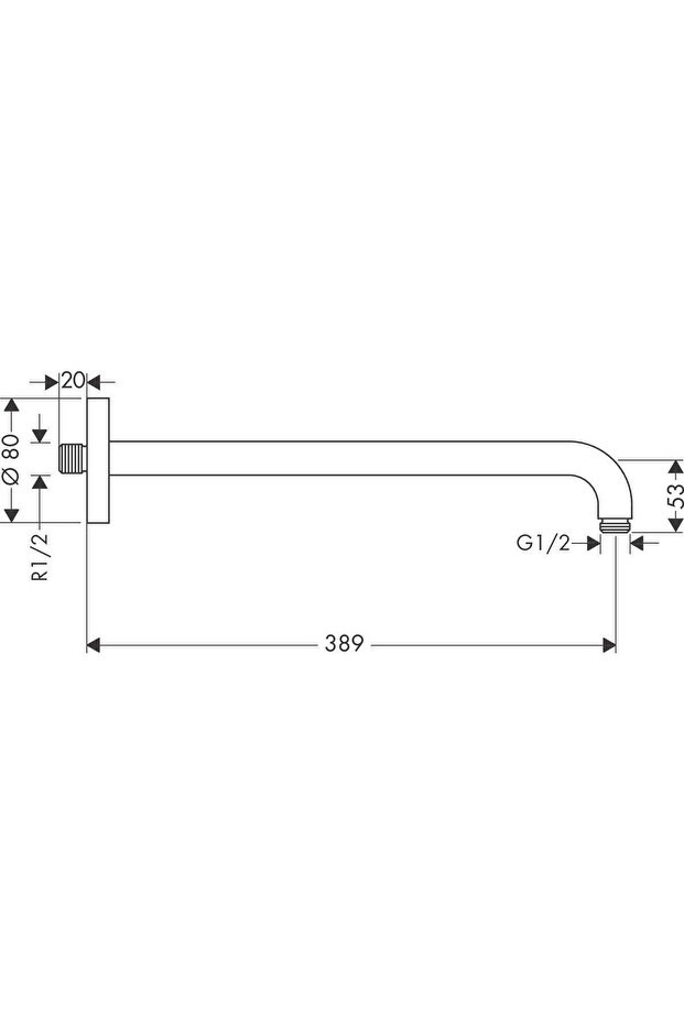 Duş Dirseği 389 mm - 27413990