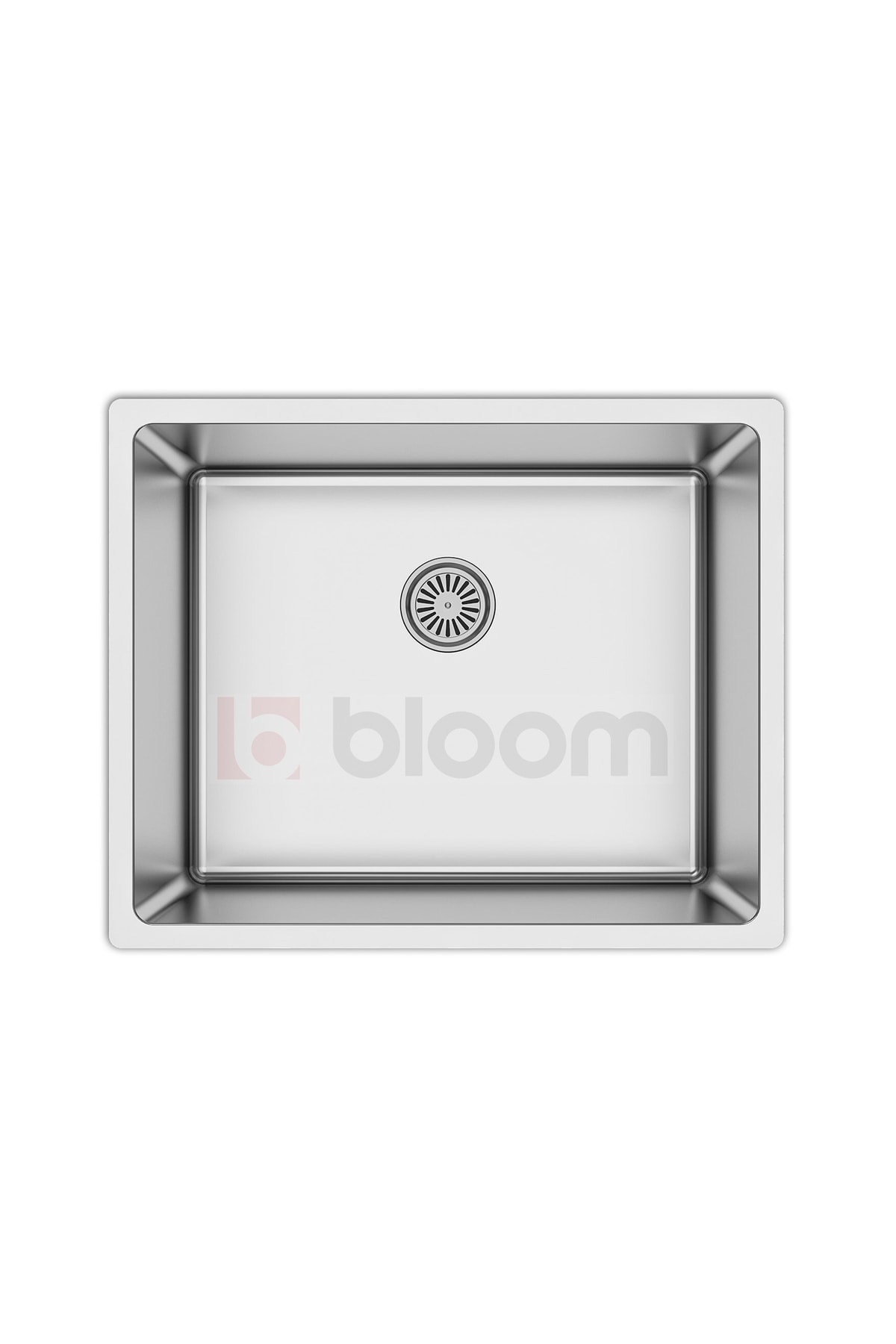 Avva 1 Gözlü 40 x 50 cm Paslanmaz Çelik Evye 1 mm Kalınlık Düz İnox