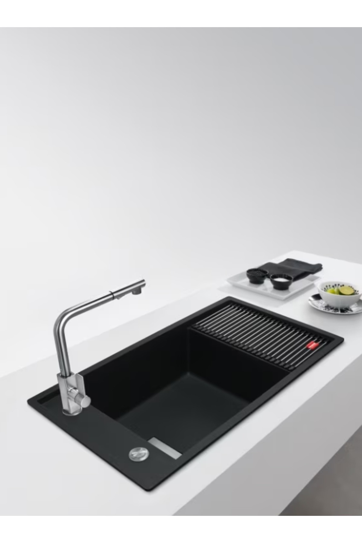 114.0656.033- Fresno Fsg 611-86 Nero Granit Eviye