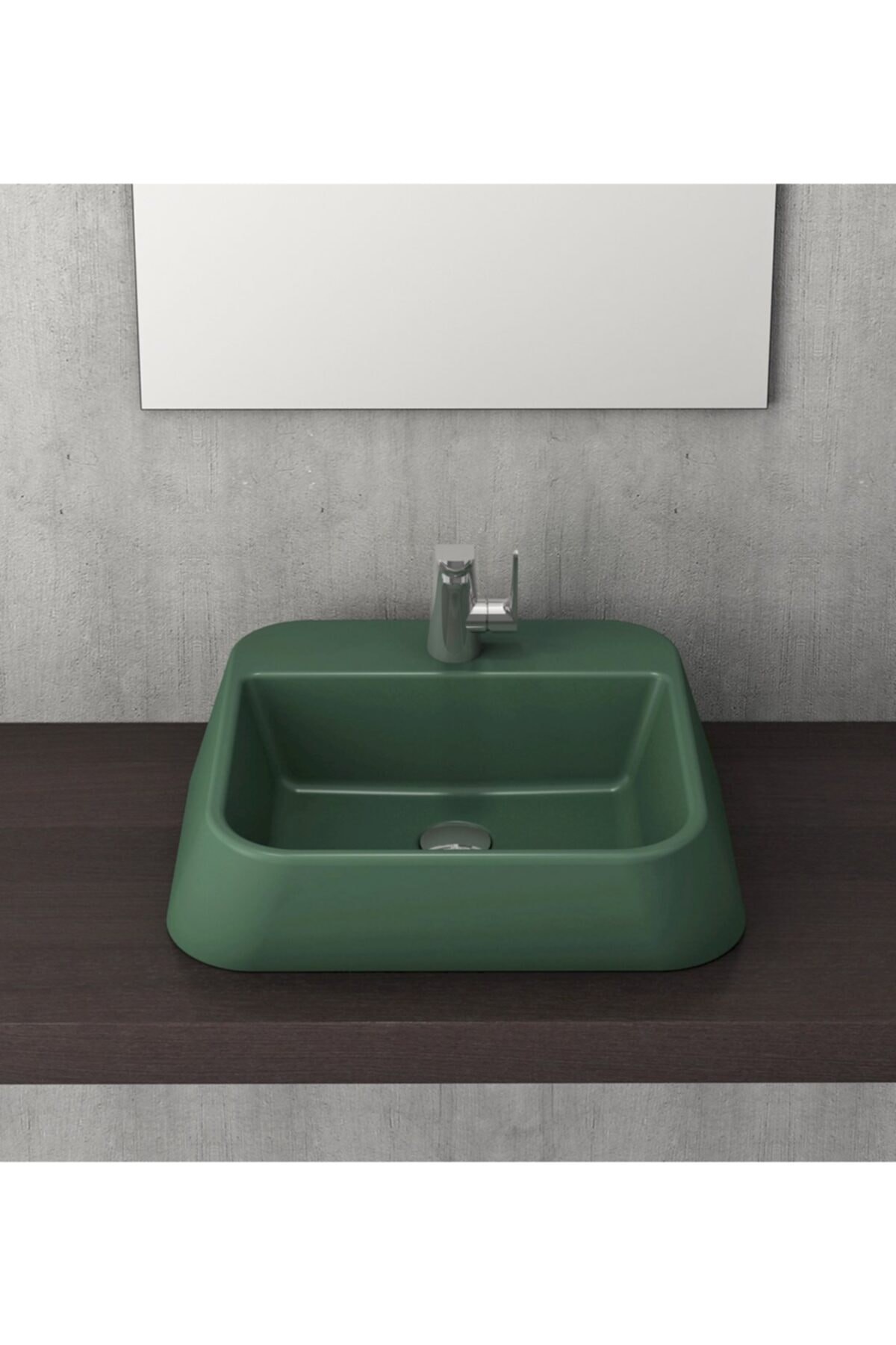 Firenze Batarya Banklı Çanak Lavabo Mat Yeşil 1074-027-0126