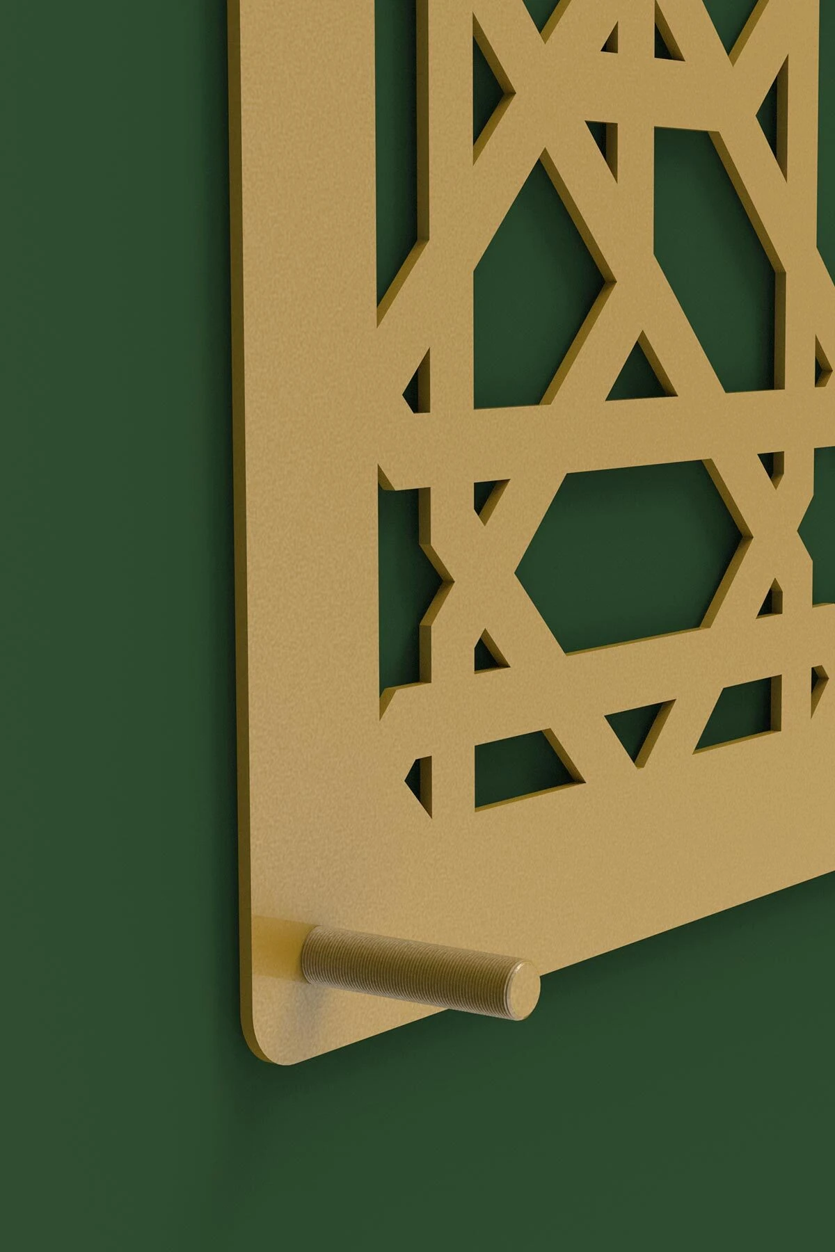 Mihrap Motifli Metal İslami Duvar Tablosu - Dini Ev Dekorasyonu - WAM228