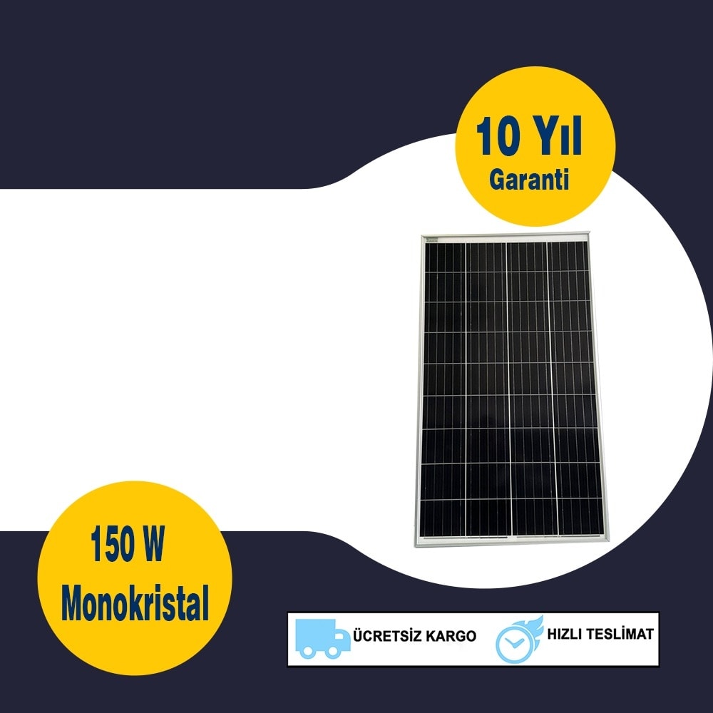 150 Watt Monokristal Güneş Paneli