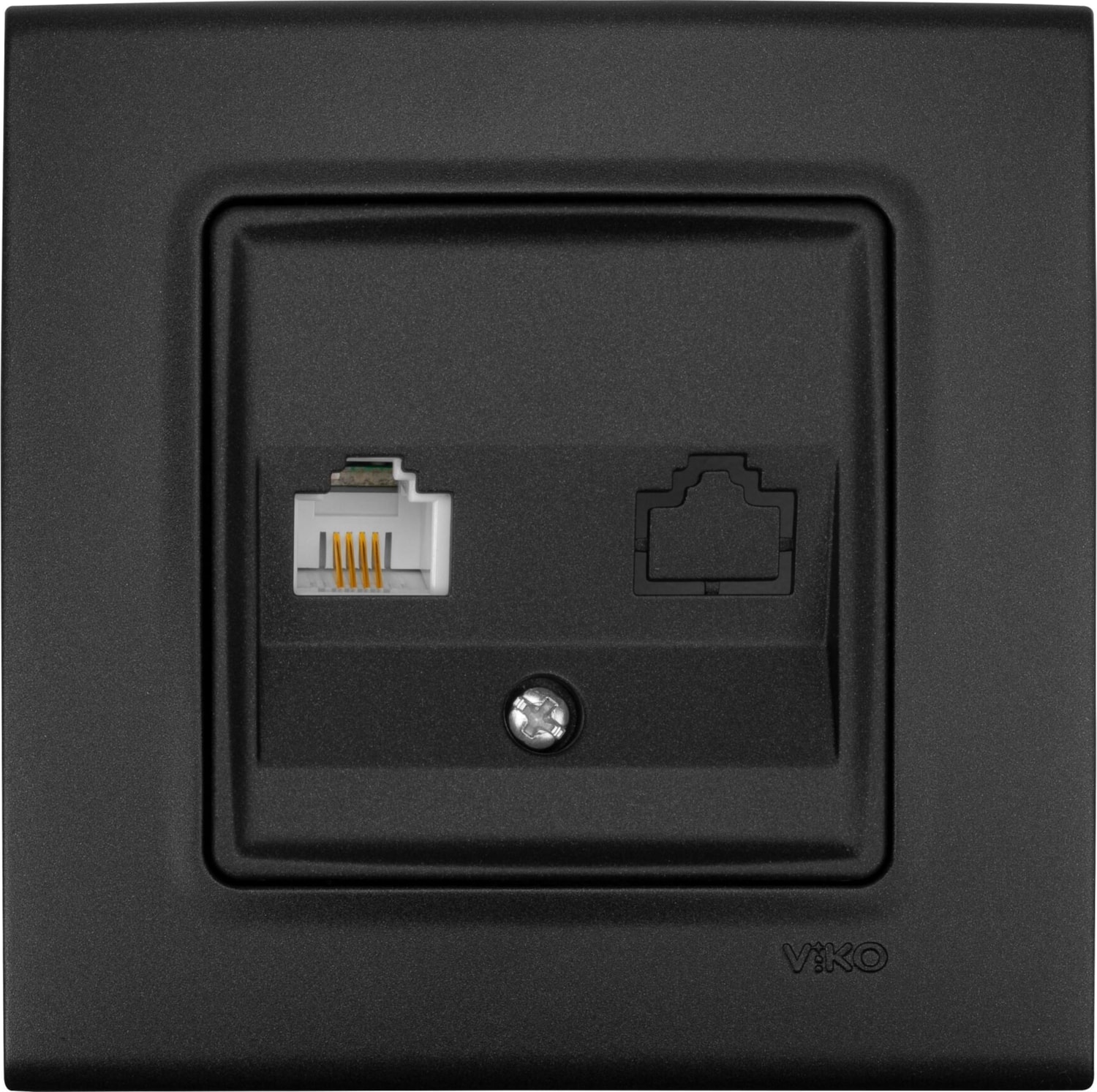 Linnera Life Gece Siyahı Tekli Nümeris Cat-3 Telefon Prizi Çerçevesiz - 90444013