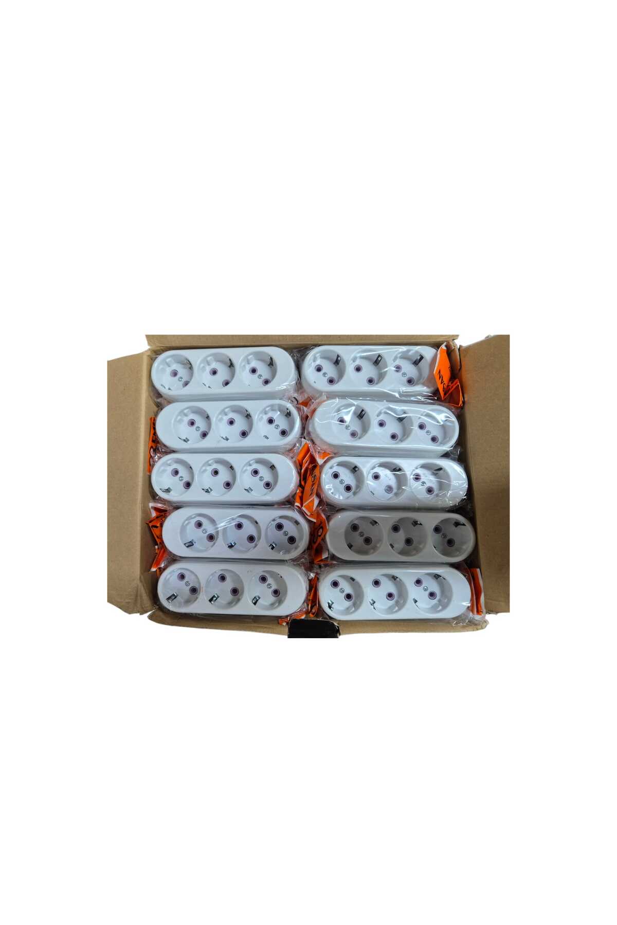 3lü Topraklı Grup Priz Kablosuz Klemensli 50 Adet