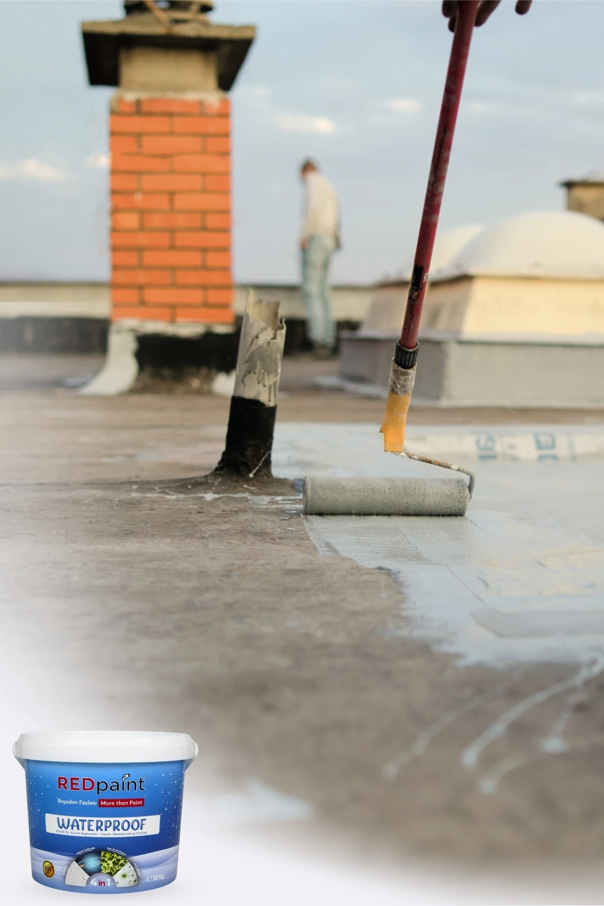 Waterproof Elastic ( Elastik Su yalıtım Kaplaması ) Likit Su Yalıtım Malzemesi 18 kg