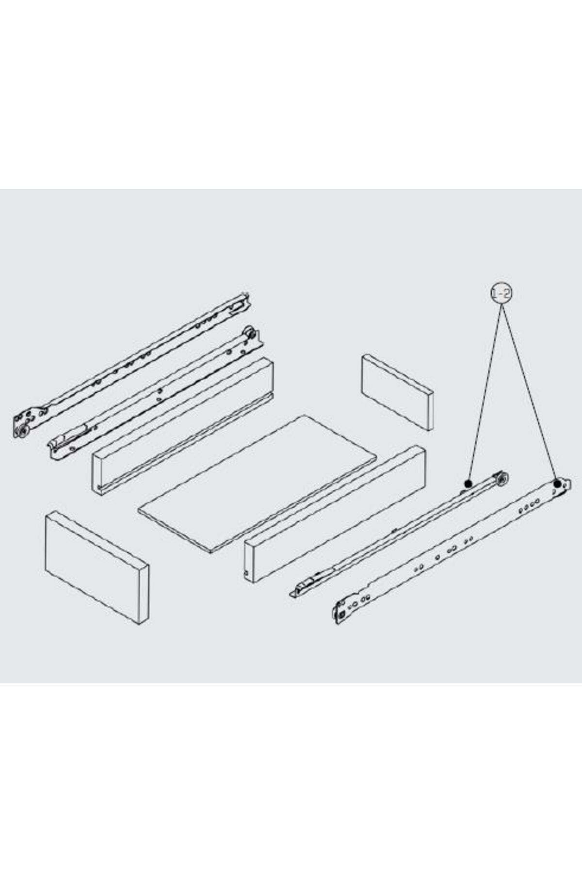 500 Mm Bantlı Metal Ray Set Beyaz