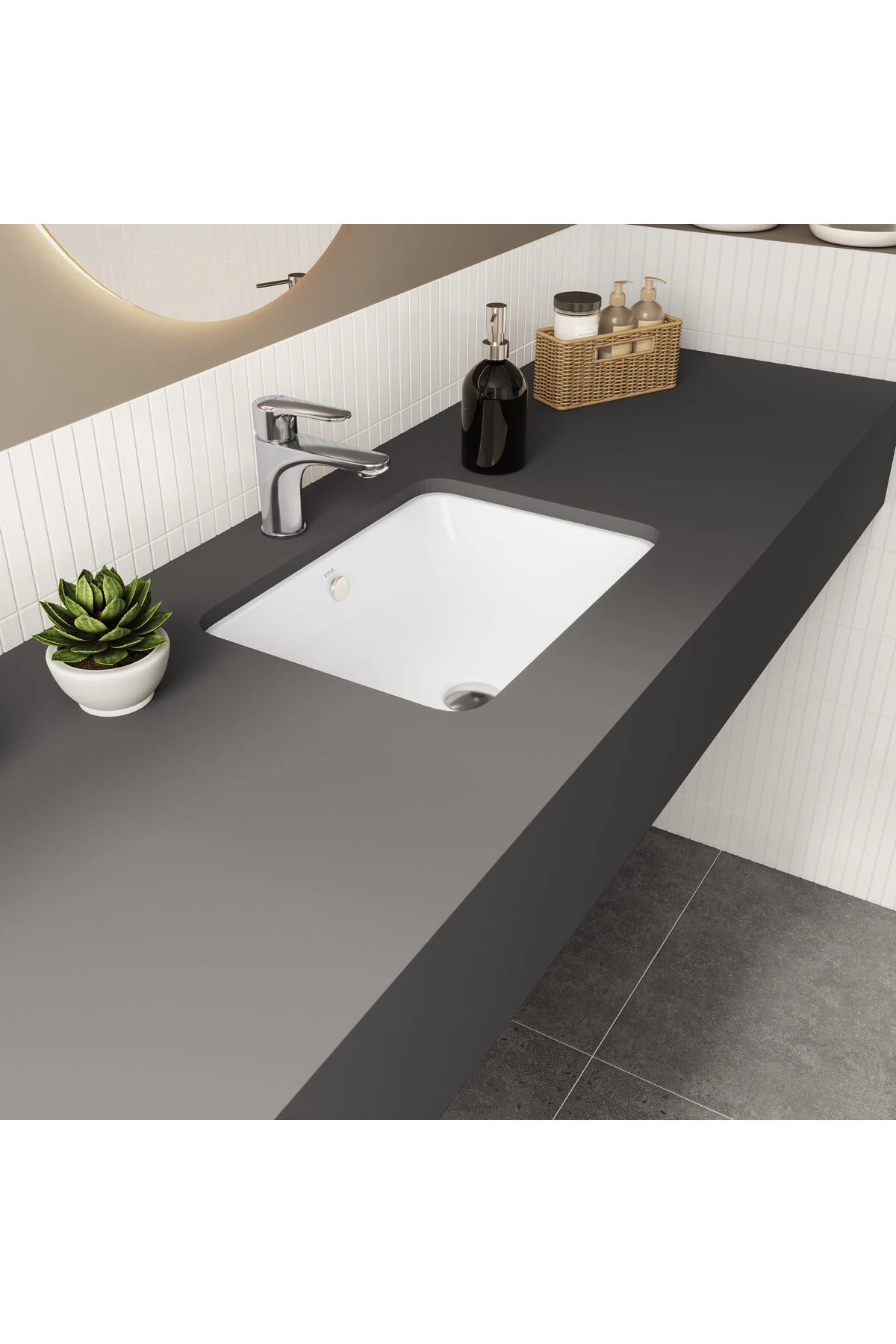 S20 5339B003-0012 Tezgah Altı Lavabo, 48 cm, Beyaz