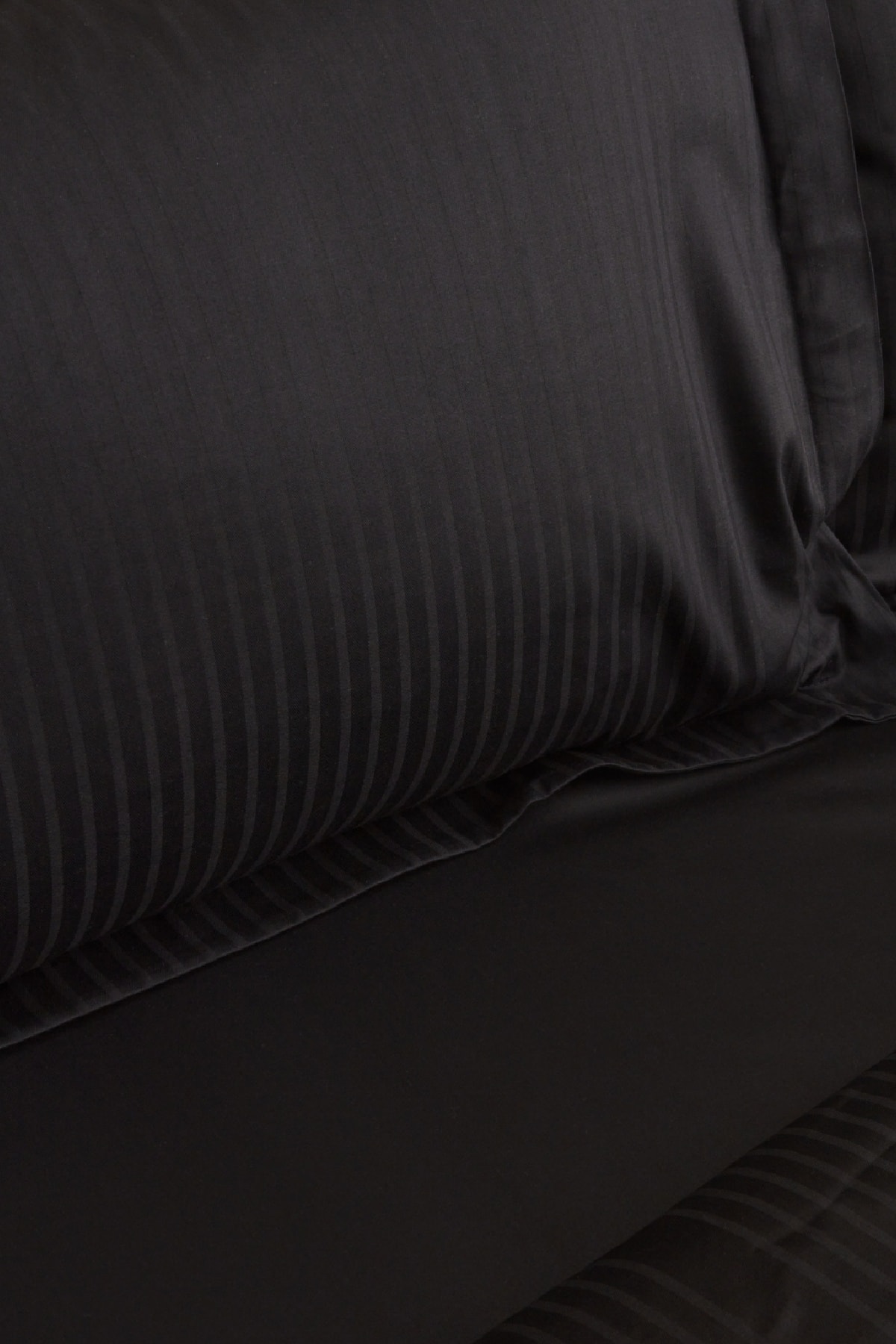 Uniq %100 Pamuk Saten King Size Nevresim Takımı Siyah