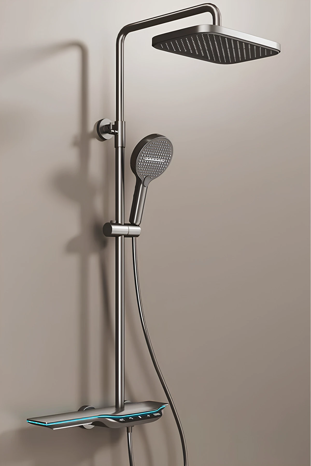 Dijital Led Göstergeli Termostatik Akıllı Piyano Duş Seti Tepe Duş Seti