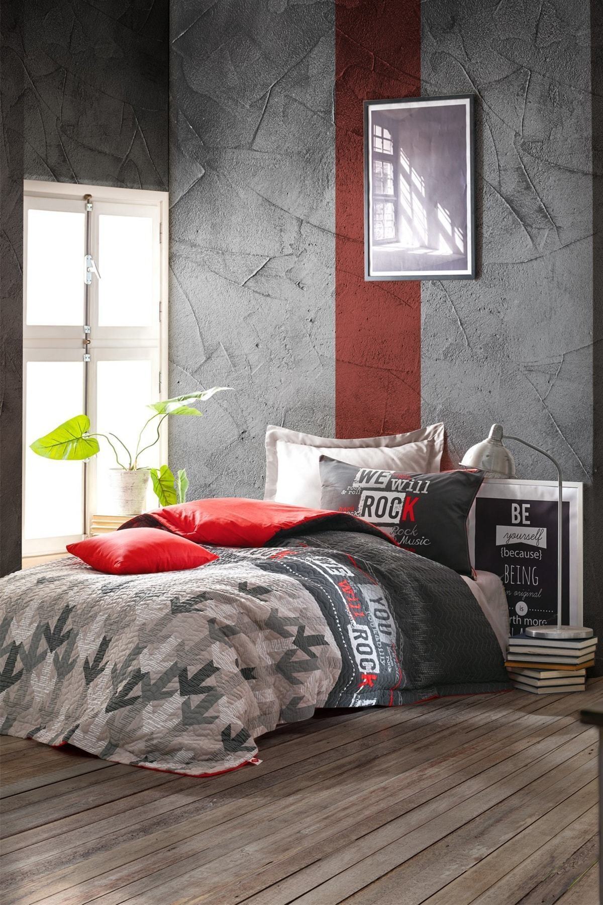 Genç Odası Tek Kişilik Complete Set Rock Kırmızı