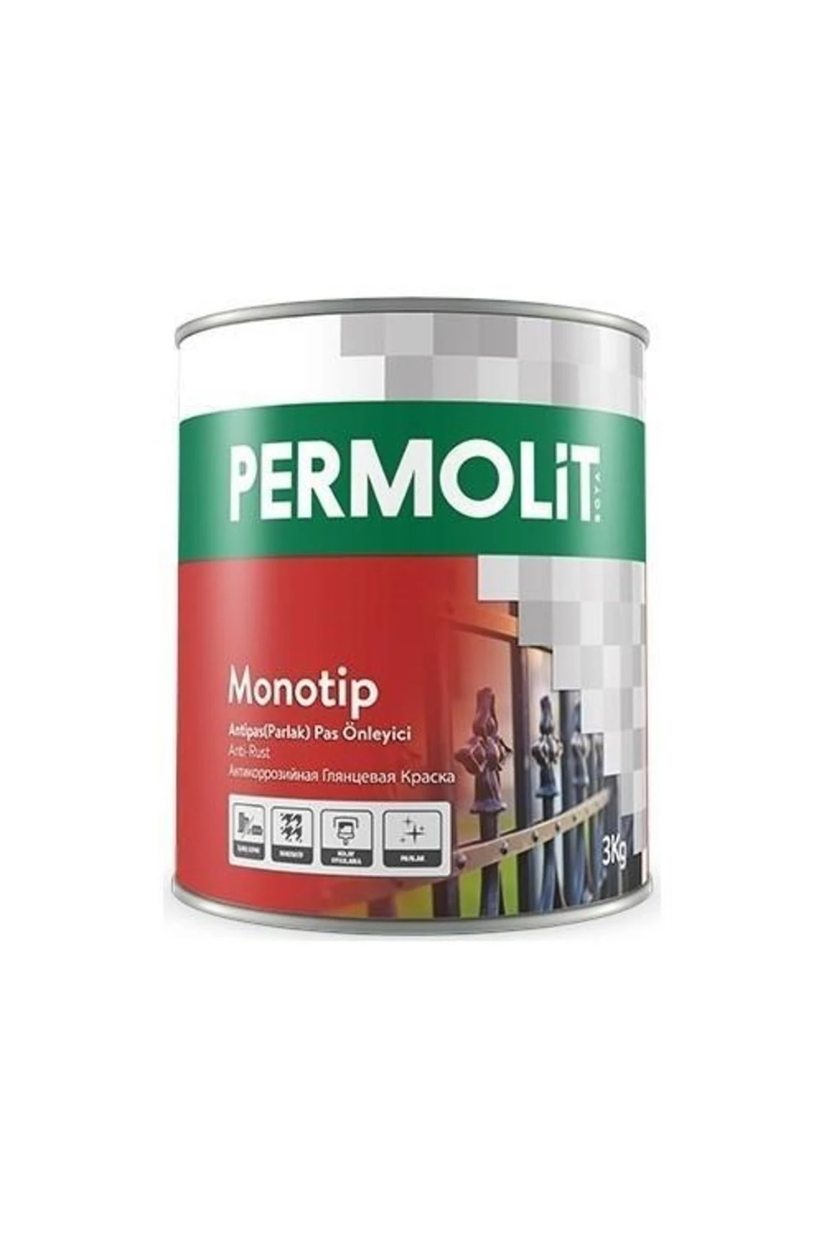 Monotip Antipas Parlak Beyaz 2.5lt